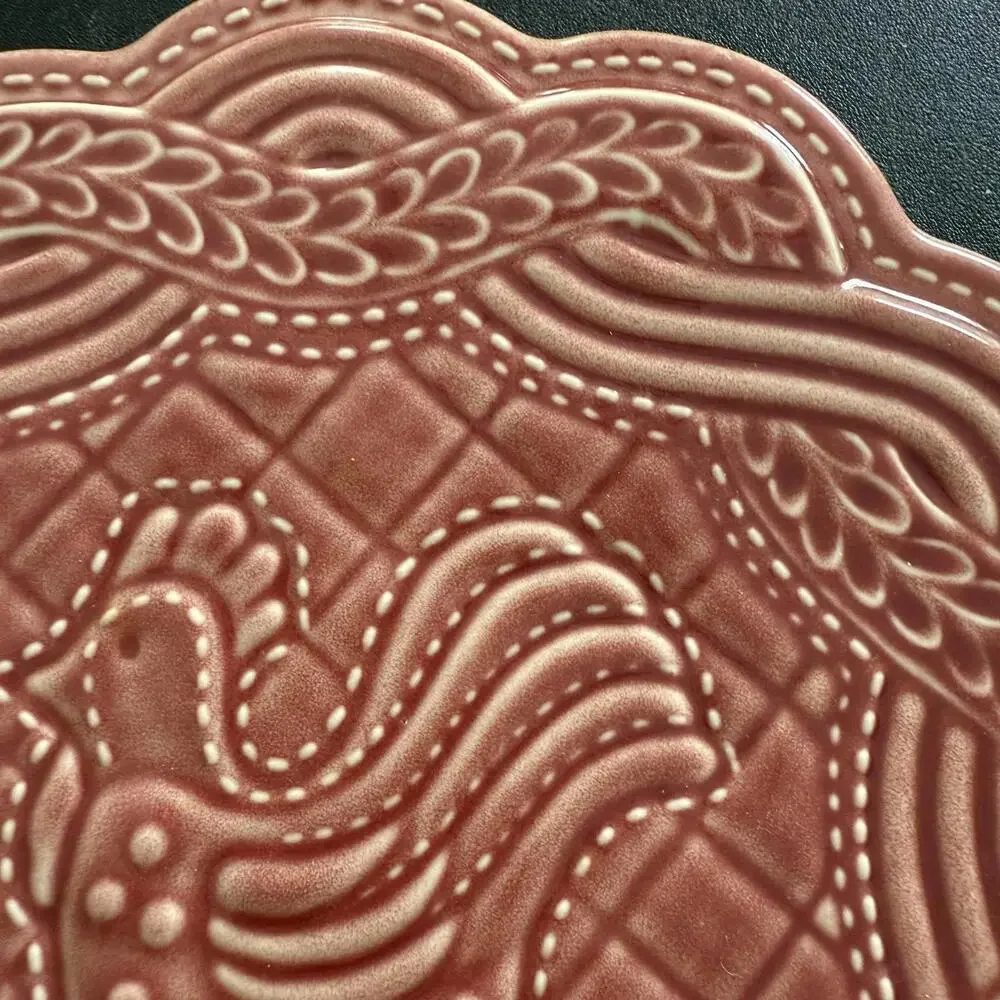 Longaberger Ceramic Trivet. Rooster Paprika Red - Picture 3 of 6
